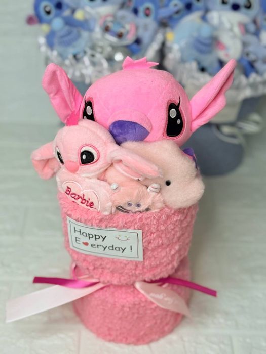 ‼️Мʼяка Іграшка‼️ Стіч Рожевий Янгол з мультфільму Lilo & Stich Стич