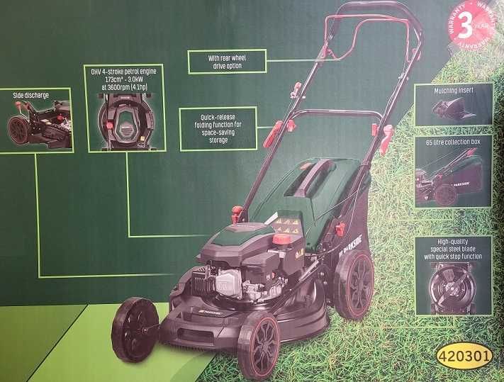 Kosiarka samojezdna spalinowa z koszem Parkside PBRM 51 B2 NOWOŚĆ