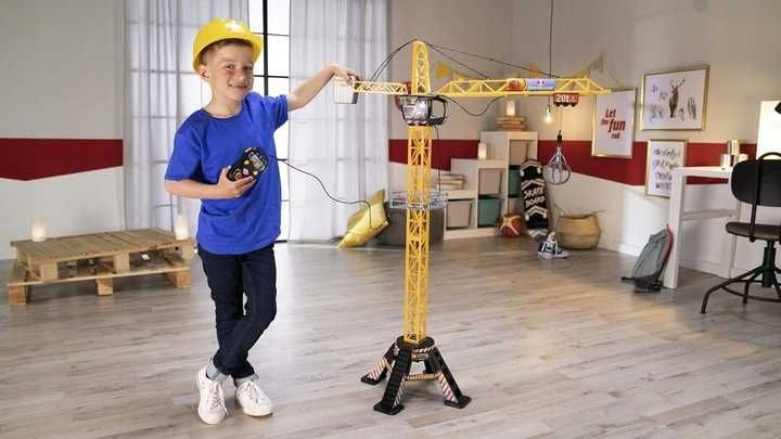 Dickie Toys Mega Crane sterowany Dźwig elektryczny 120 cm BRAKI