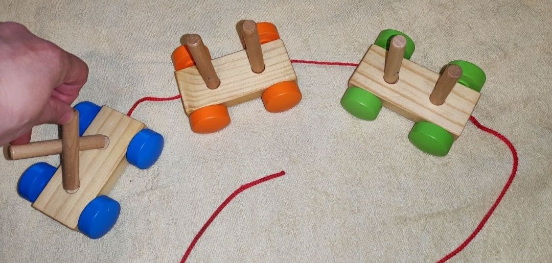 Паравозик деревянный каталка машинка игрушка