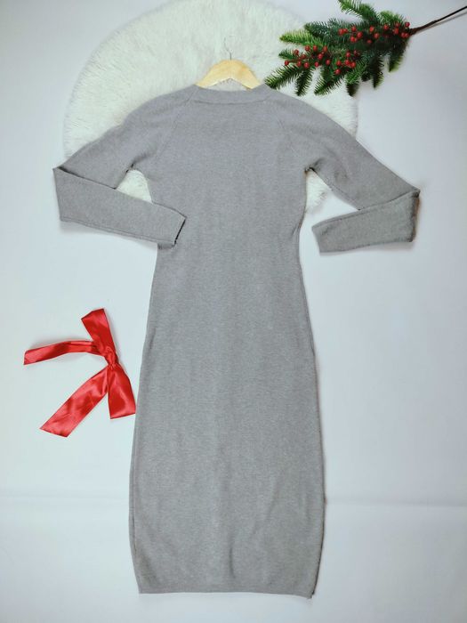 Damska szara sukienka ołówkowa w rozmiarze M 38 wiskoza