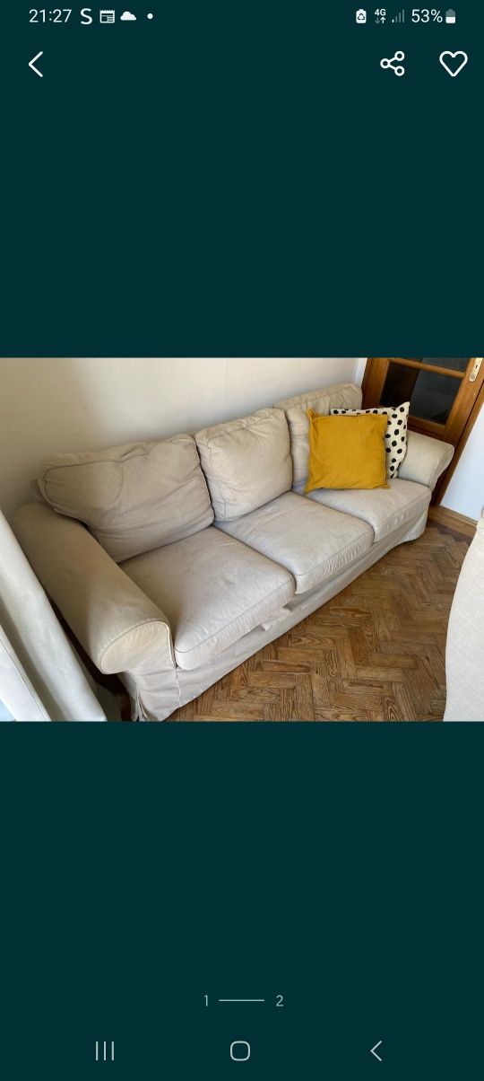 sofa e puff em excelente estado
