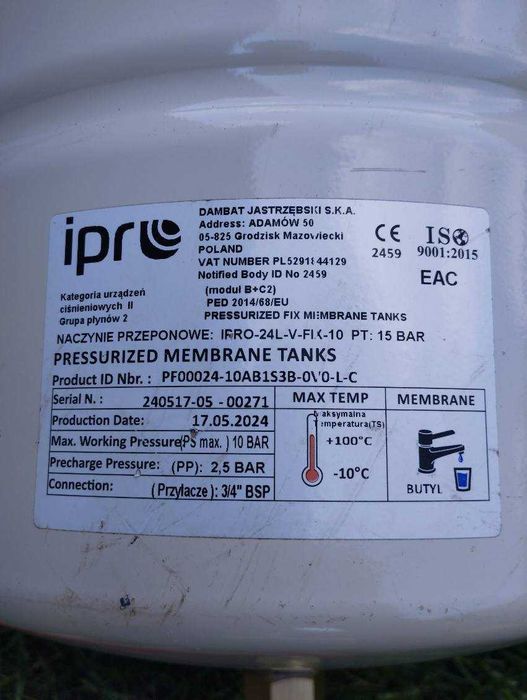 Pressurized Membrane Tanks