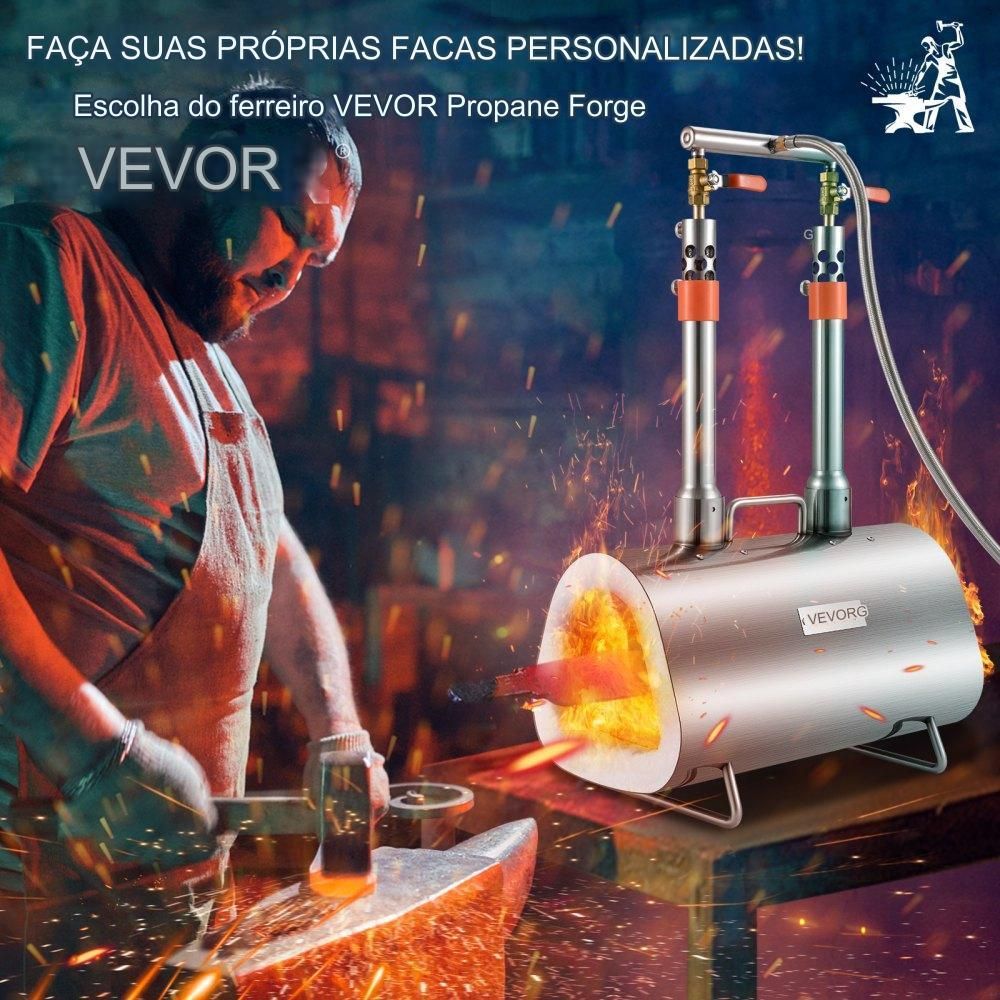 Forno de Fusão de Aço Inoxidável Propano  (2 Bicos)