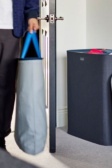 Joseph joseph 90l czarny nowoczesny kosz na pranie tota trio dzielony