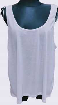 bluzka top tank gładka biała infinity woman basics r 44 ( 2xl