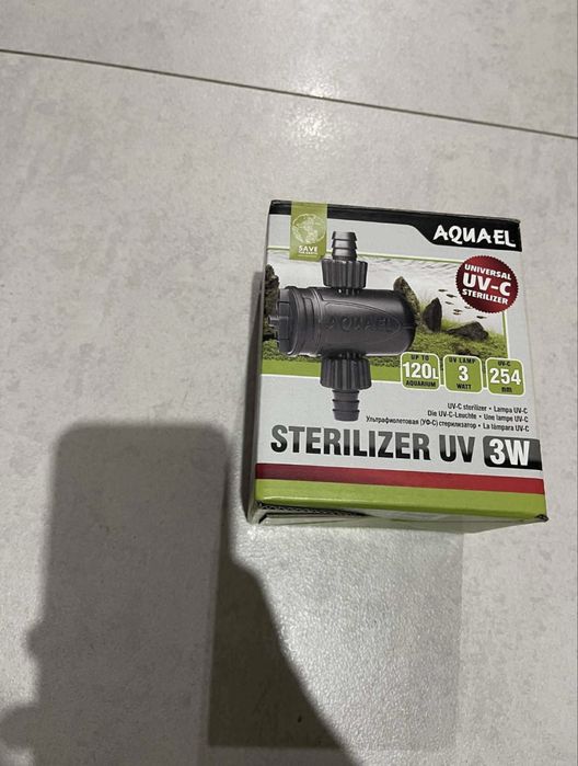 AQUAEL STERYLIZATOR UV C AS sterylizer 3W do akwarium na glony, lampa