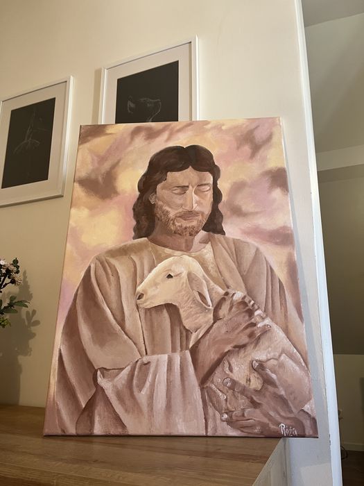 obraz olejny Jezusa dobrego Pasterza