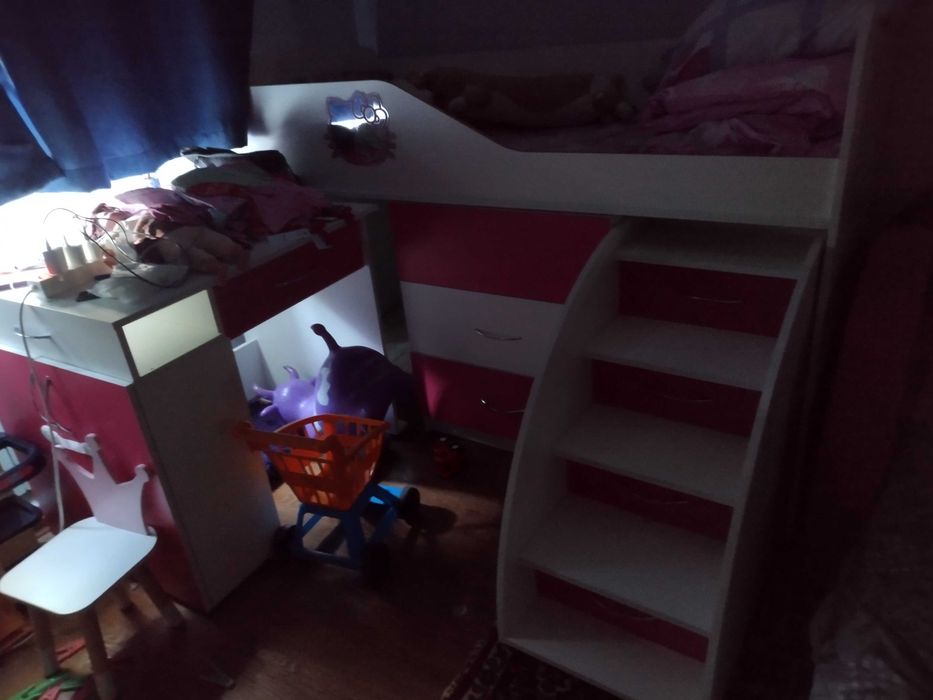 Кровать чердак для дівчинки