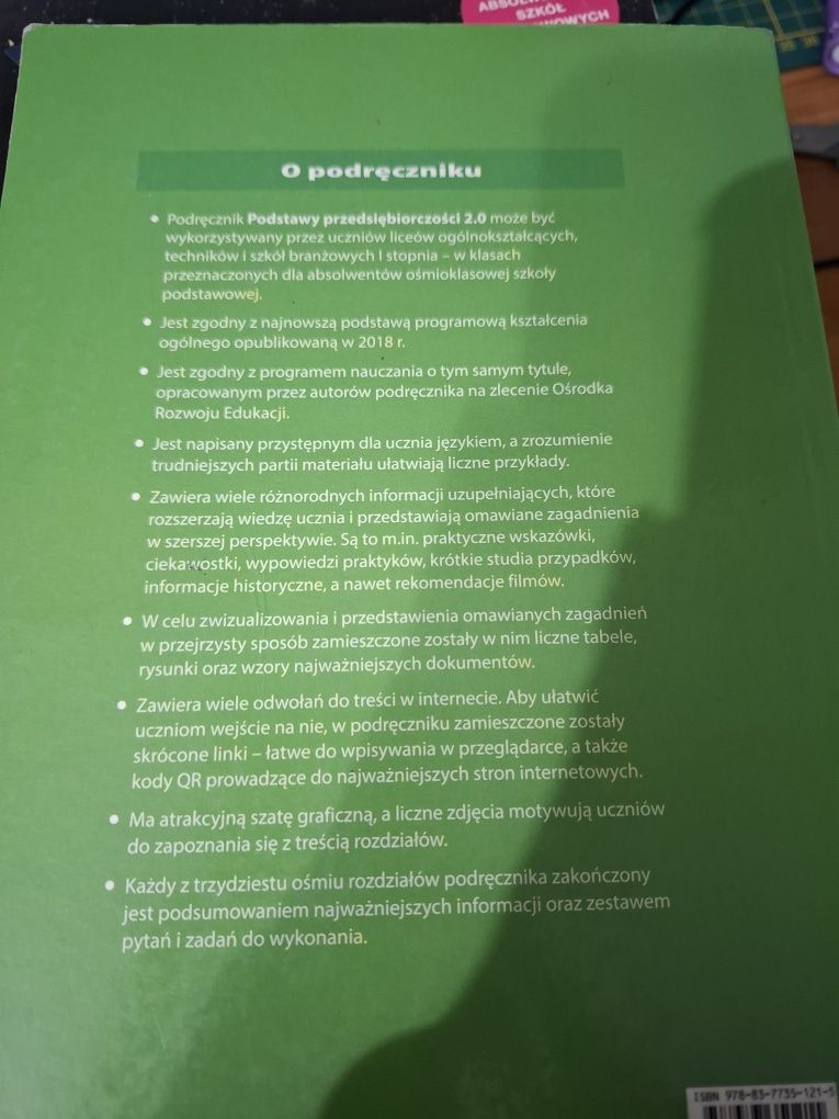 Książka do podstaw przedsiębiorczości