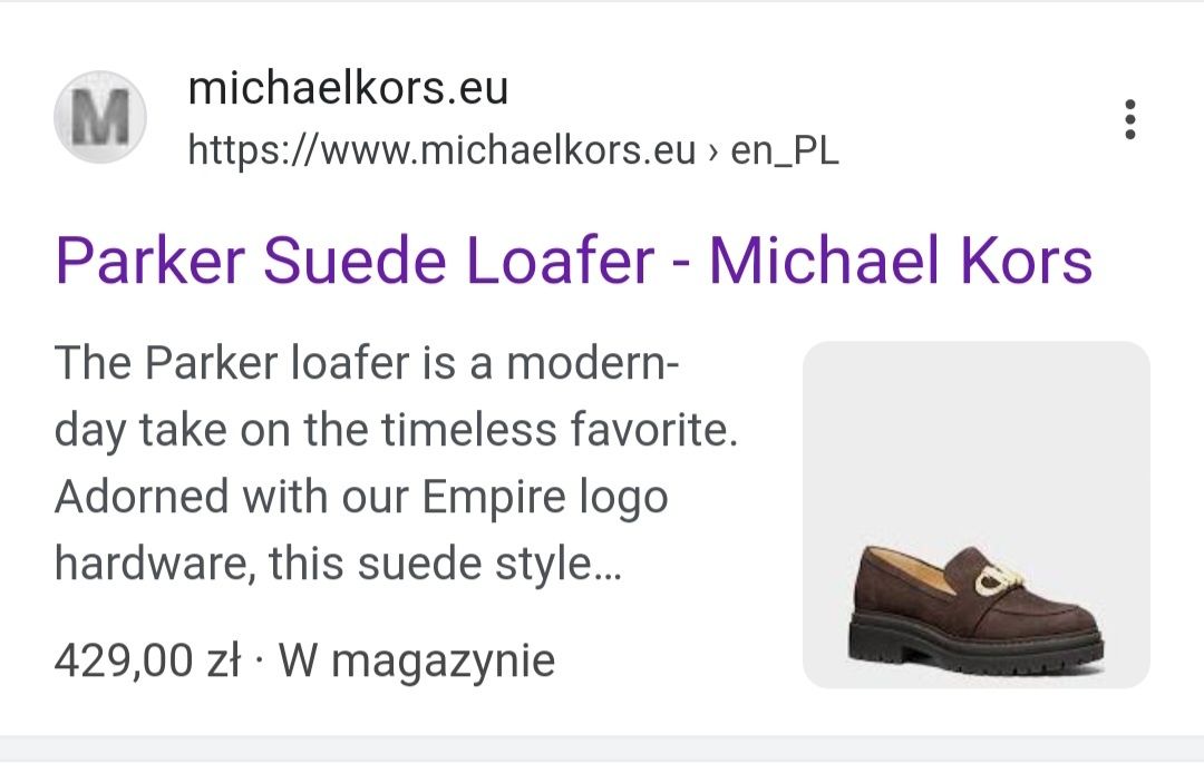 Buty Michael Kors Loafers Brązowe mokasyny zamszowe damskie 36