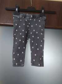 Jeansy dżinsy legginsy getry spodnie bawełniane r 74 Zara