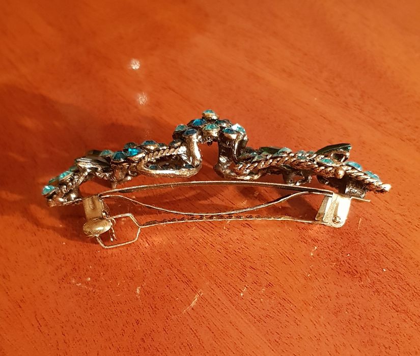 Винтажная Заколка-автомат в виде банта  9 см × 4 см