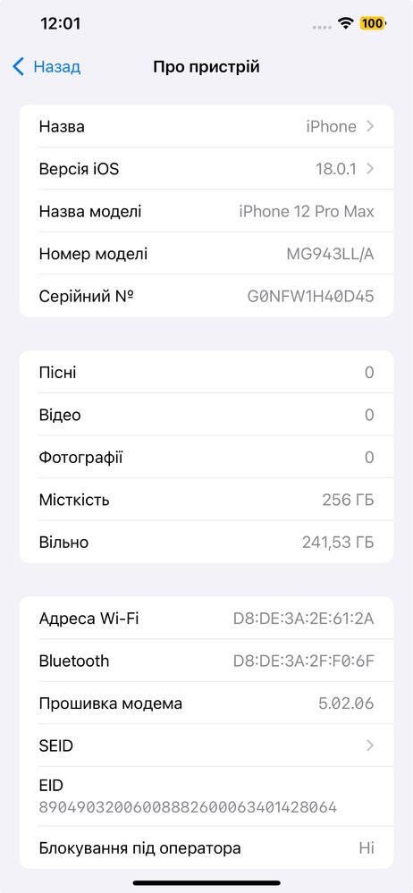 Iphone 12 pro max 256Gb