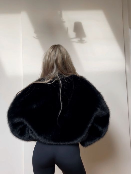 Трендова шубка як Zara, еко шубка, чорна шубка Zara