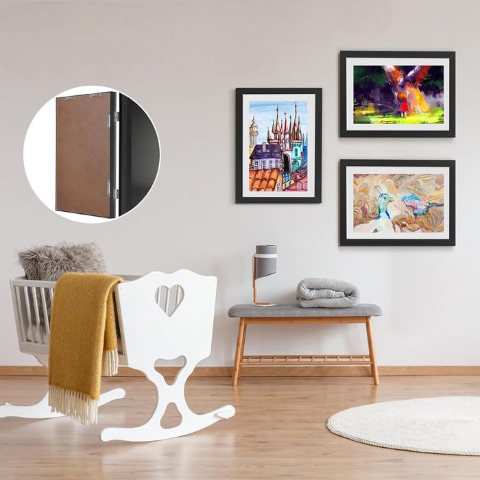 Ramka Drewniana 33x24 cm na 150 Kartek A4 Zestaw 2 Czarne