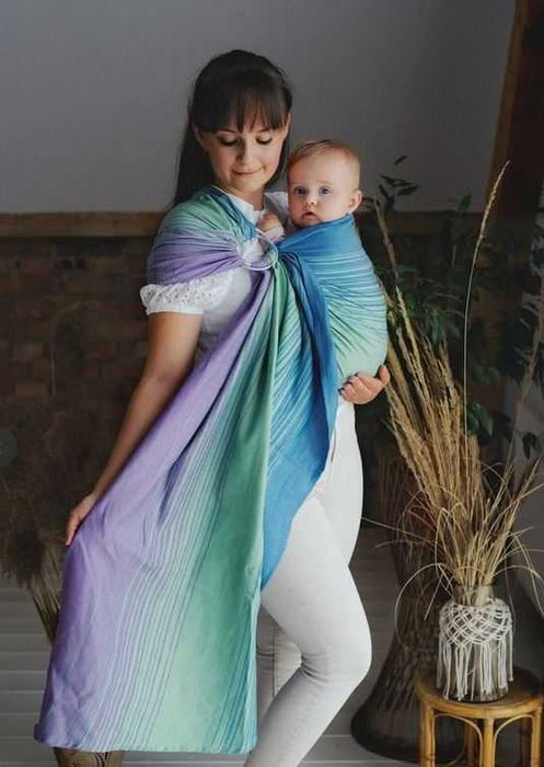 Chusta kółkowa do noszenia niemowlaka Little Frog Bambus Sodalit