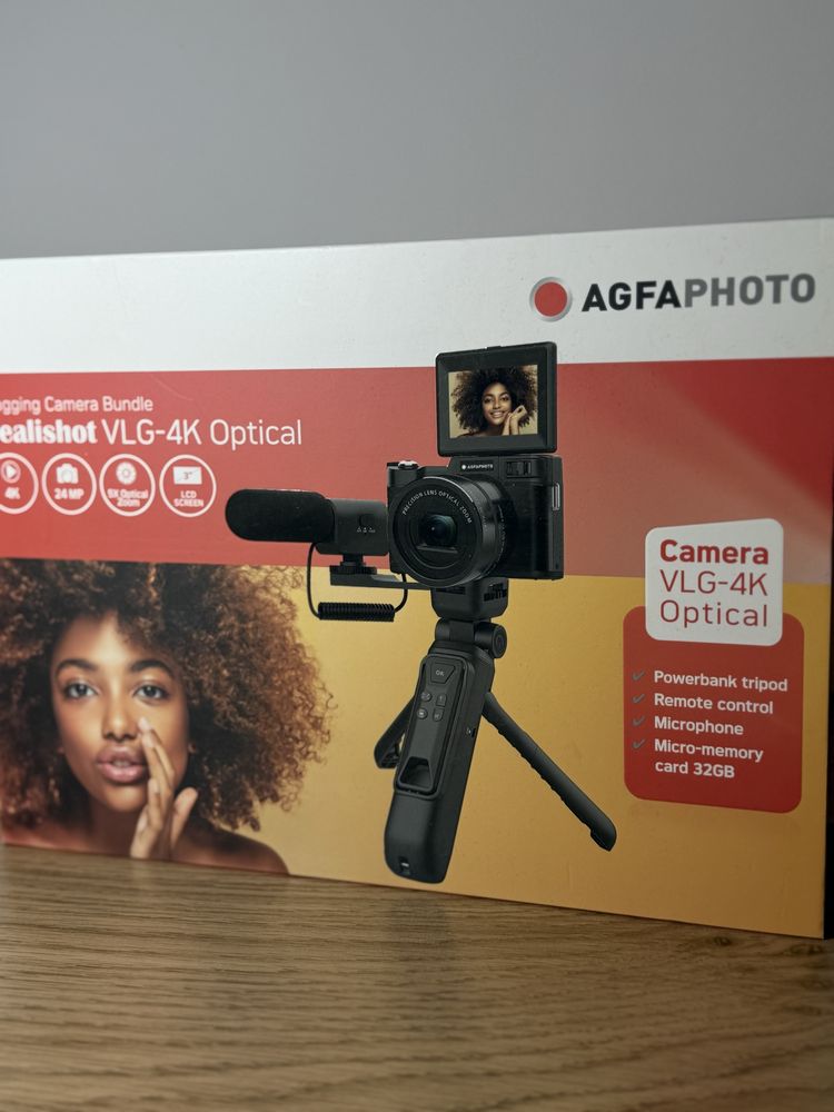Vlogging Camera  AGFA Realishot VLG-4K Optical – Jak Nowa!