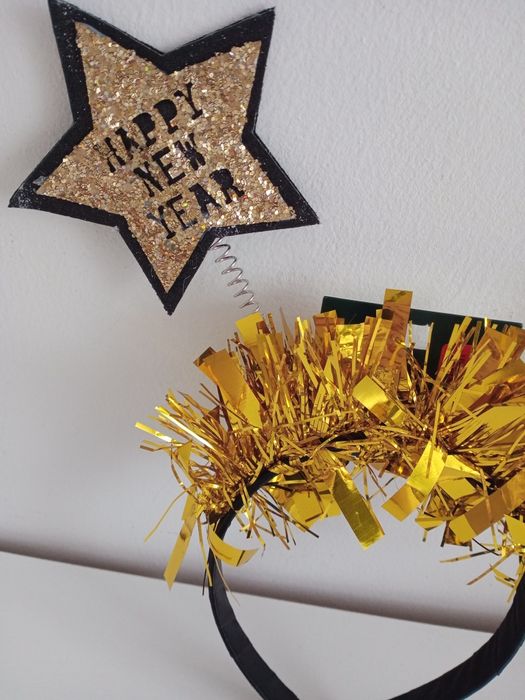 Opaska na włosy sylwestrowa