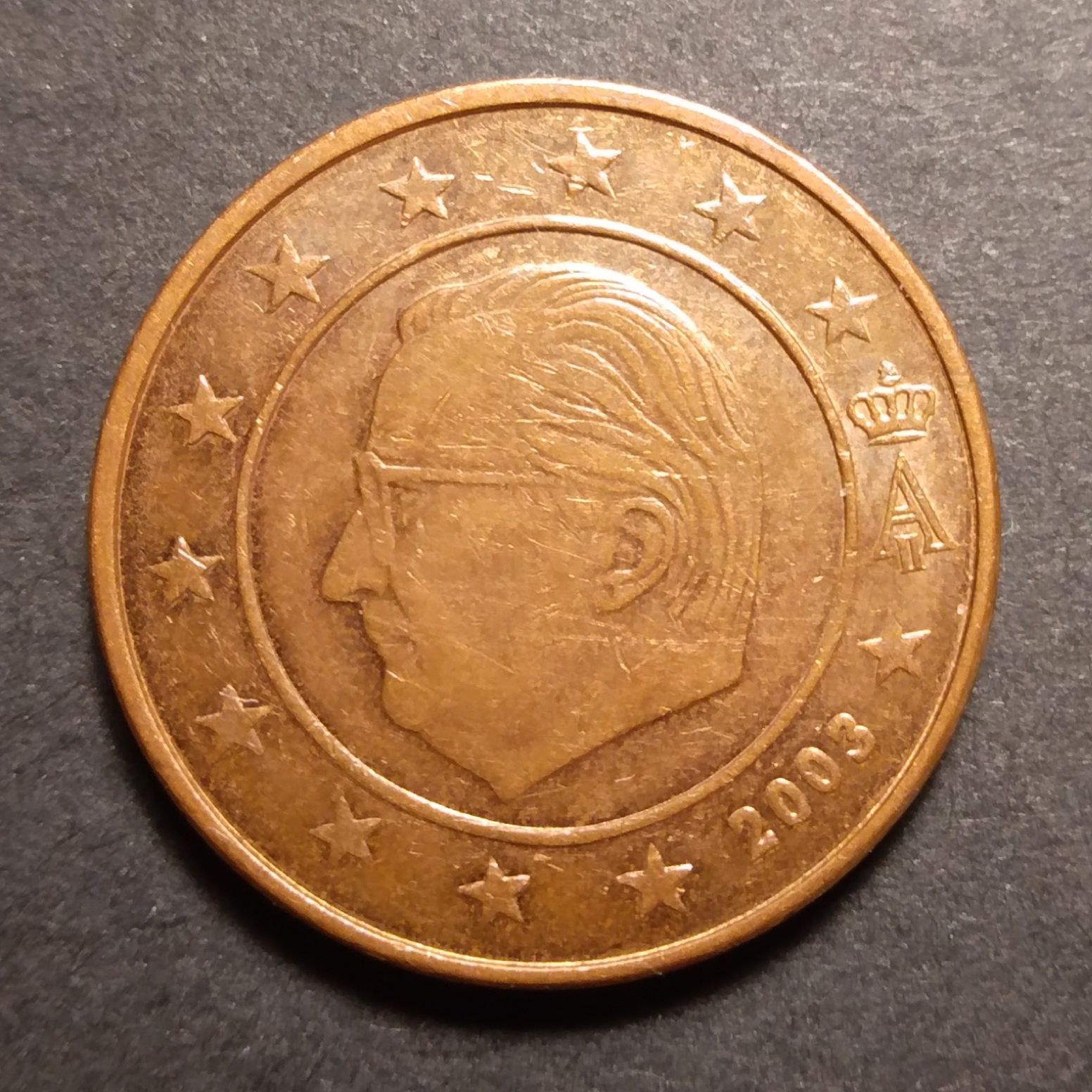 Moedas de 2 eurocent da Bélgica