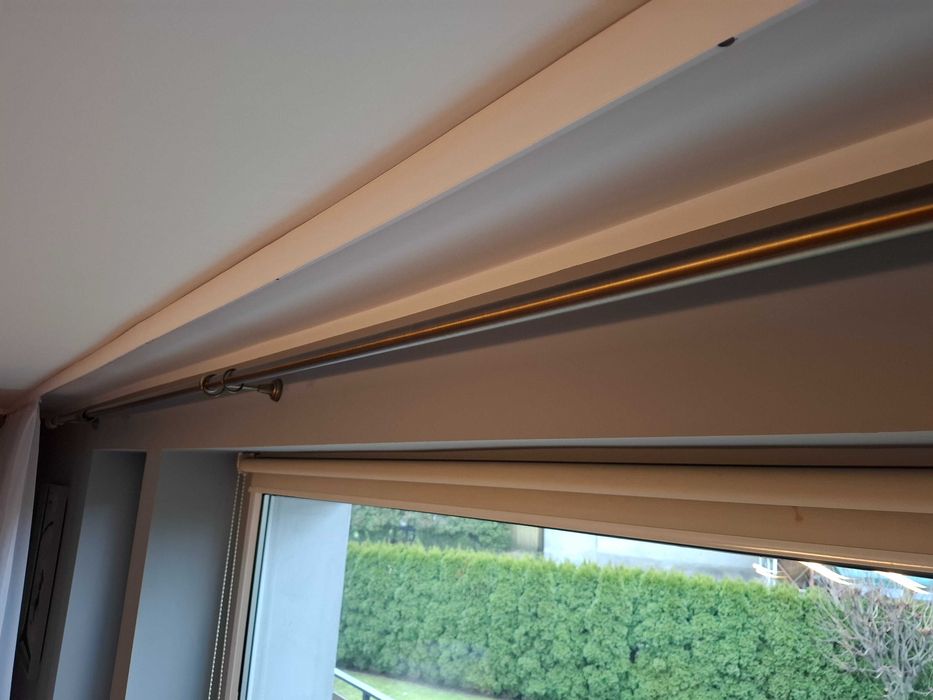 Karnisz 410 cm rura brudne złoto