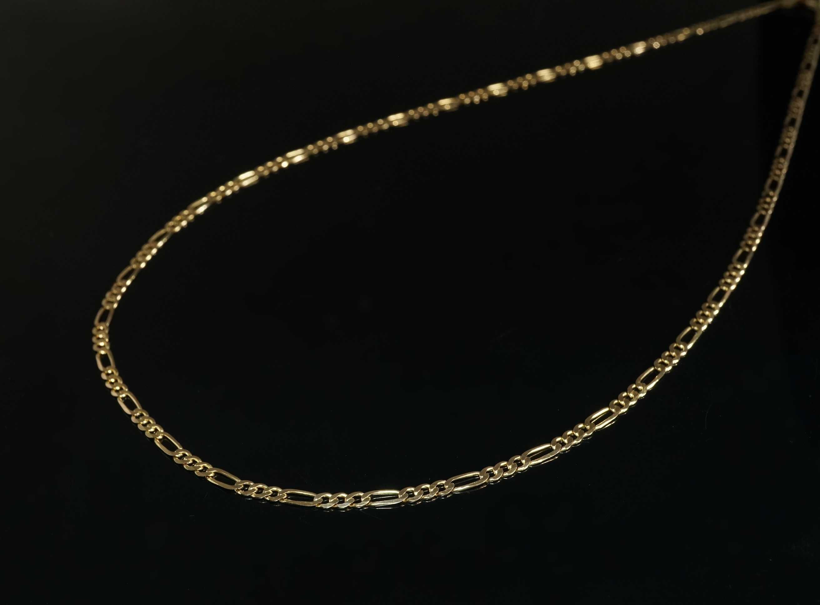 Złoto 585 - złoty łańcuszek Figaro 45 cm