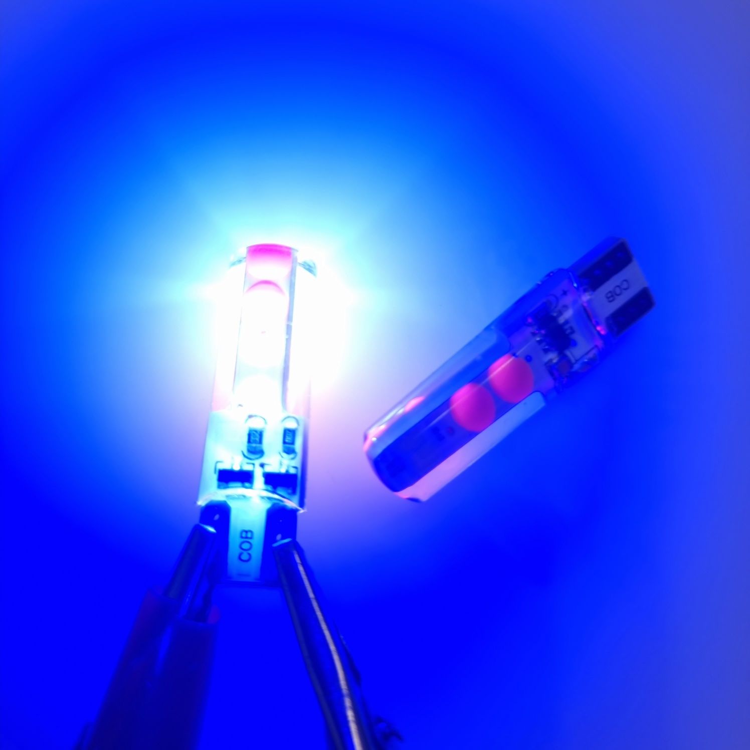 Стробоскоп синий и красный лампа T10 w5w Led
