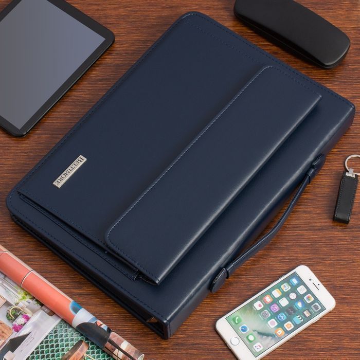 Biwuar neseser aktówka teczka organizer handlowca stylowa granatowa