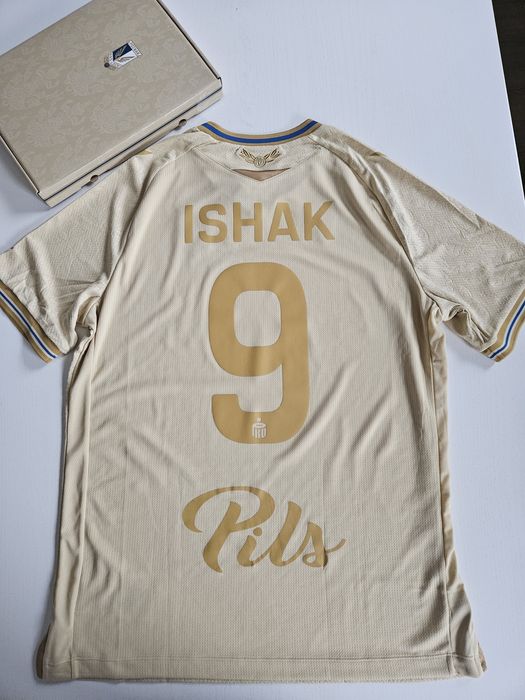 Koszulka Lech Poznań XL macron ISHAK 9 złota 4 komplet prezent święta