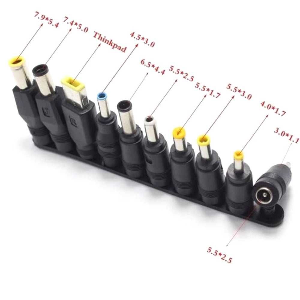 Кабель живлення для техніки 100W Type-C to DC 5.5х2.5 з перехідниками