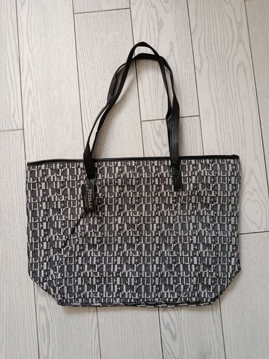 Nowa! Duża torba plażowa, pojemna lekka Versoli ciemna