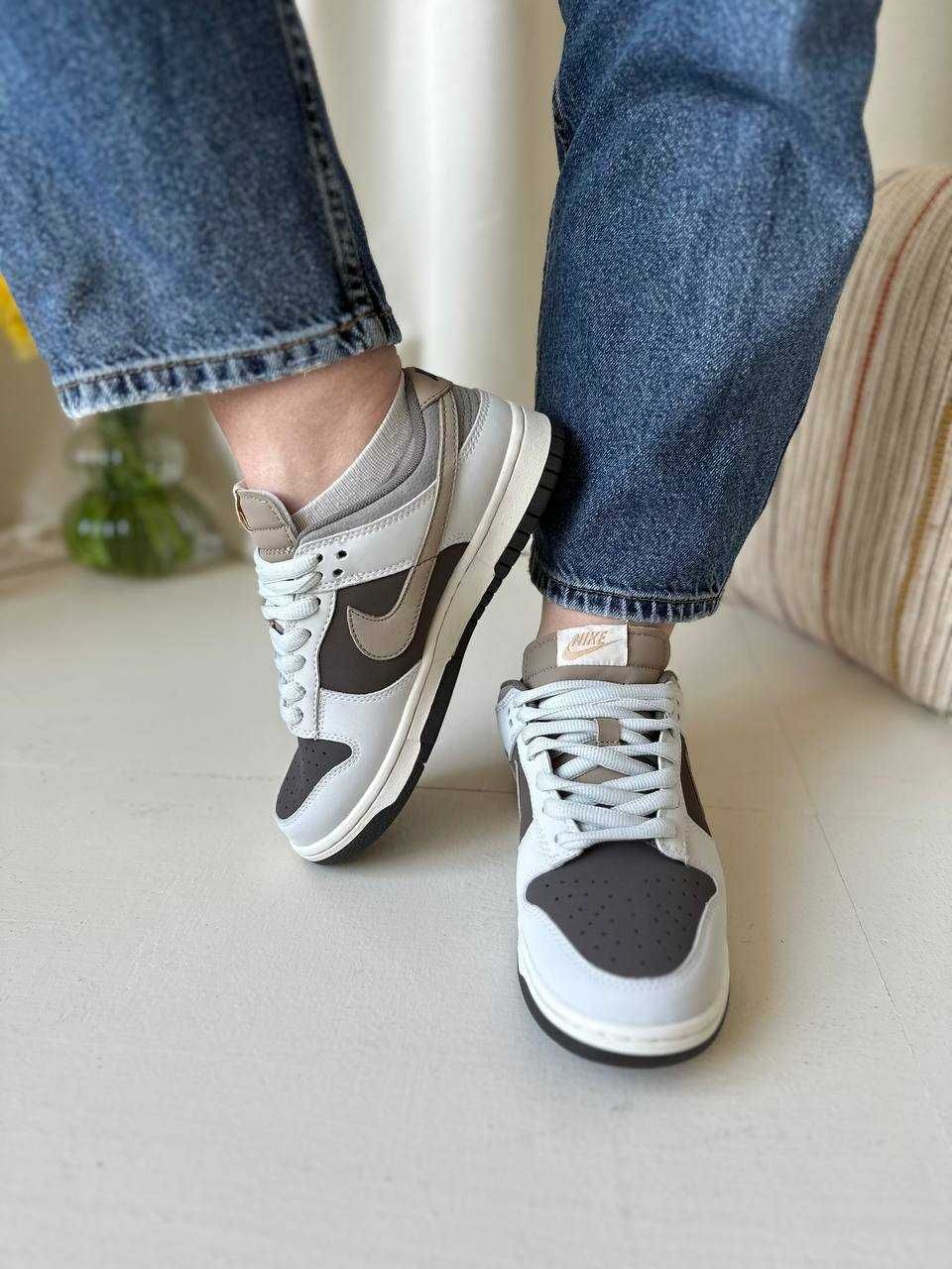 Жіночі кросівки Nike SB Dunk Low 'Teddy Bear Brown сірий з чорним 0631