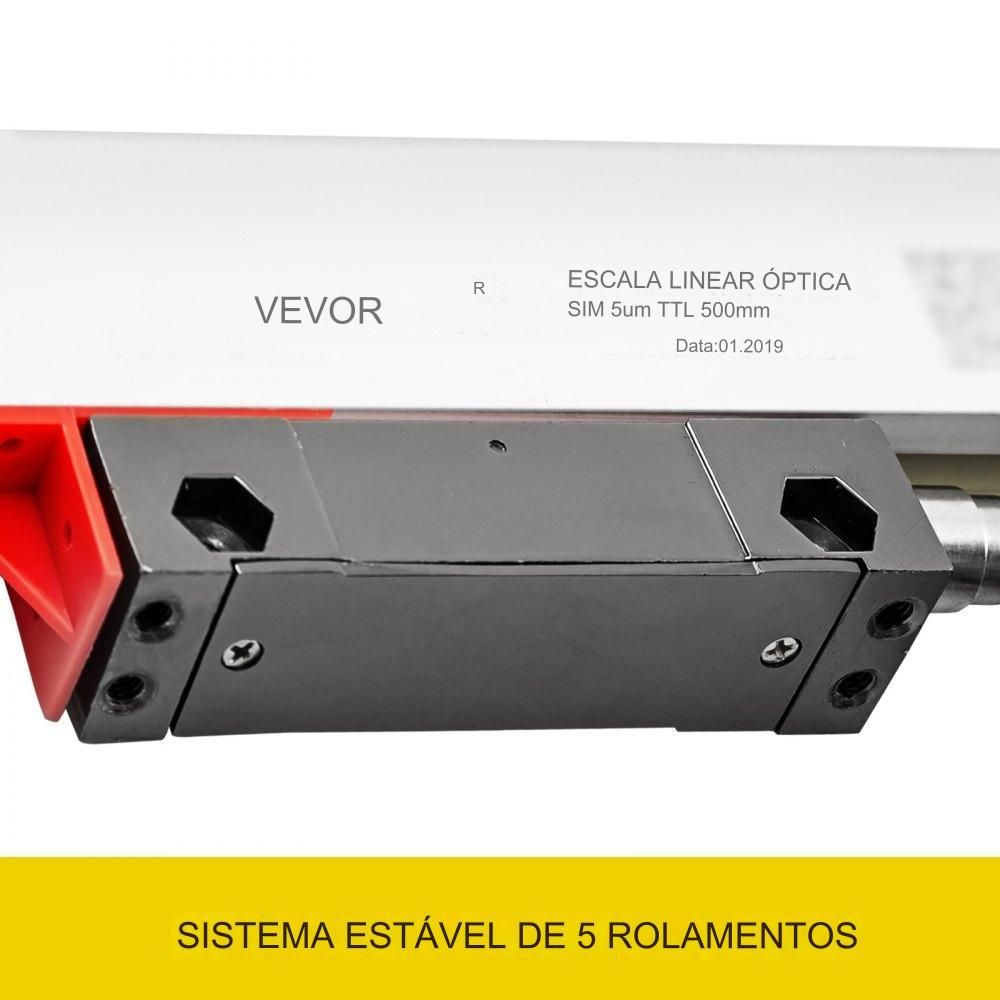 Escala Linear de 500mm para Máquinas de Torneamento