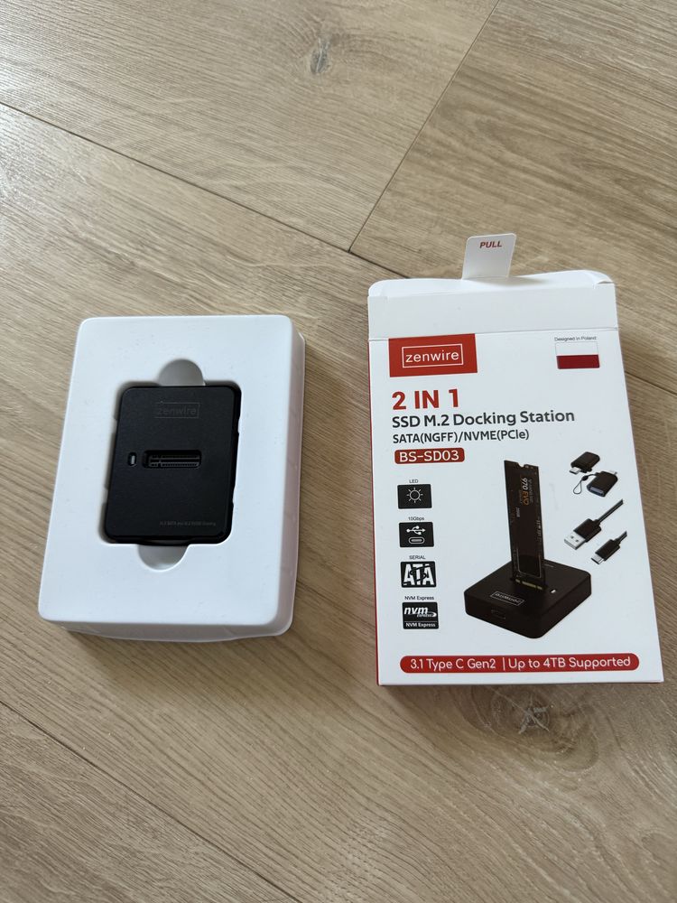 Zenwire Adapter Czyt. Dysków SSD M.2 2w1 SATA NGFF NVME PCIe M2 USB-C