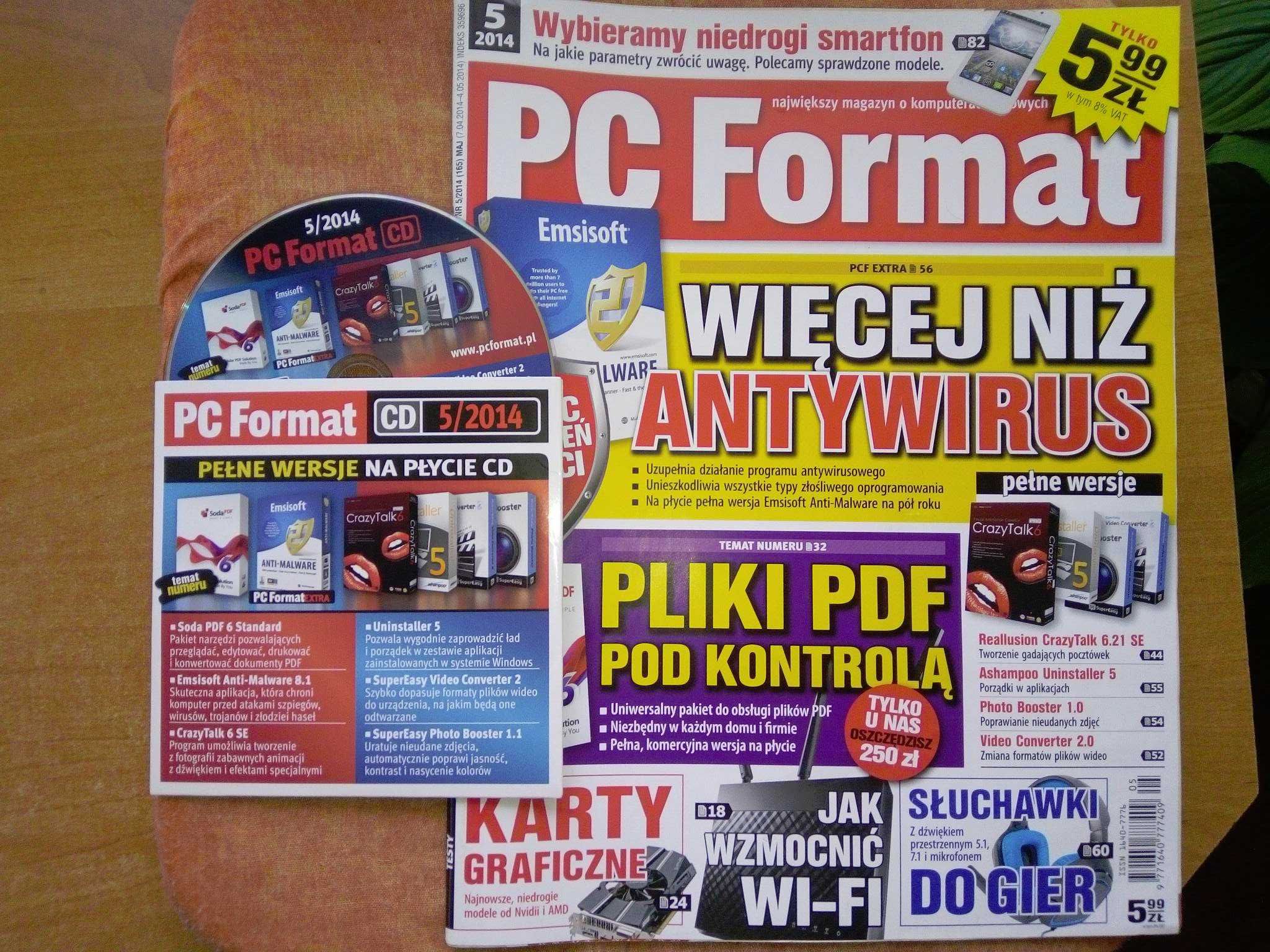 PC Format 5 2014 maj (165) Gazeta + płyta CD Czasopismo