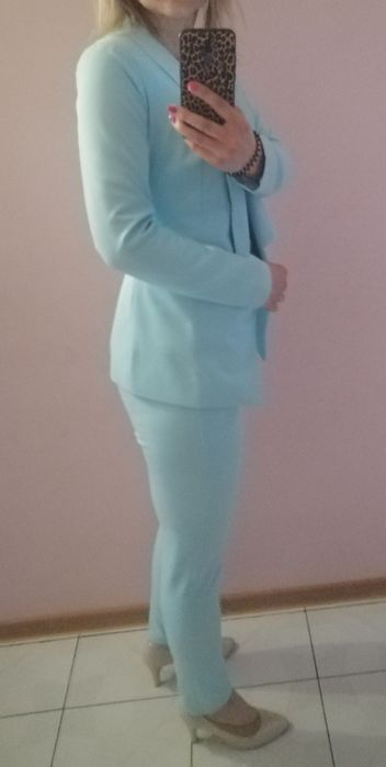 Garnitur Mielczarkowski j. nowy M/L niebieski błękitny komunia chrzest