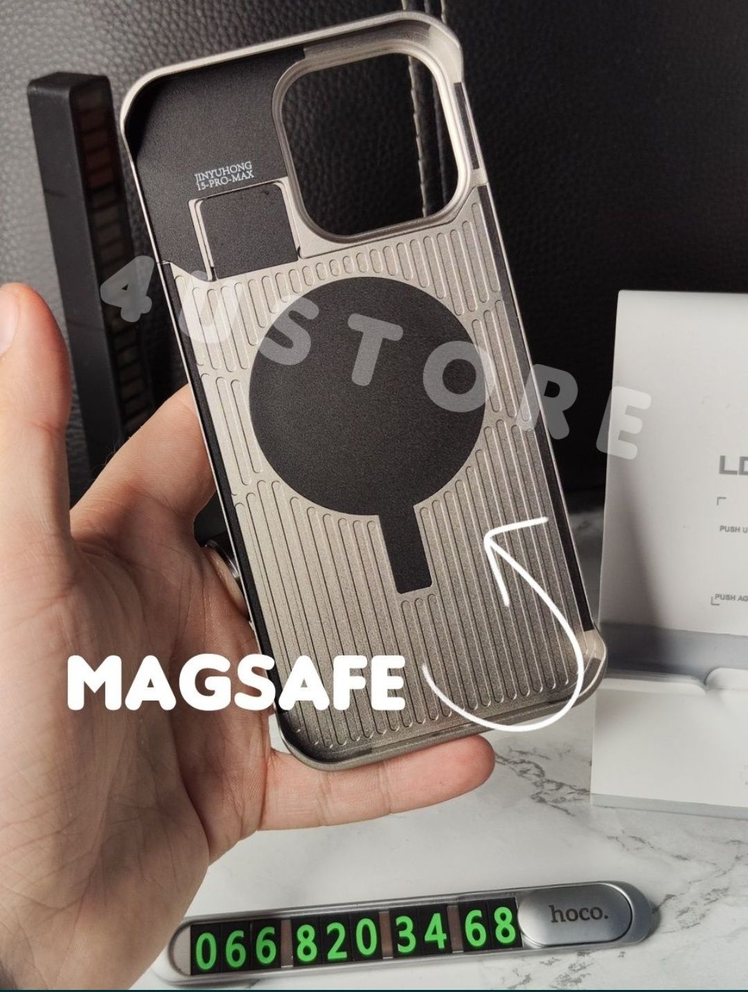 Чехол Metal Magsafe iPhone 15 16 Pro чохол бампер шкіряний металевий