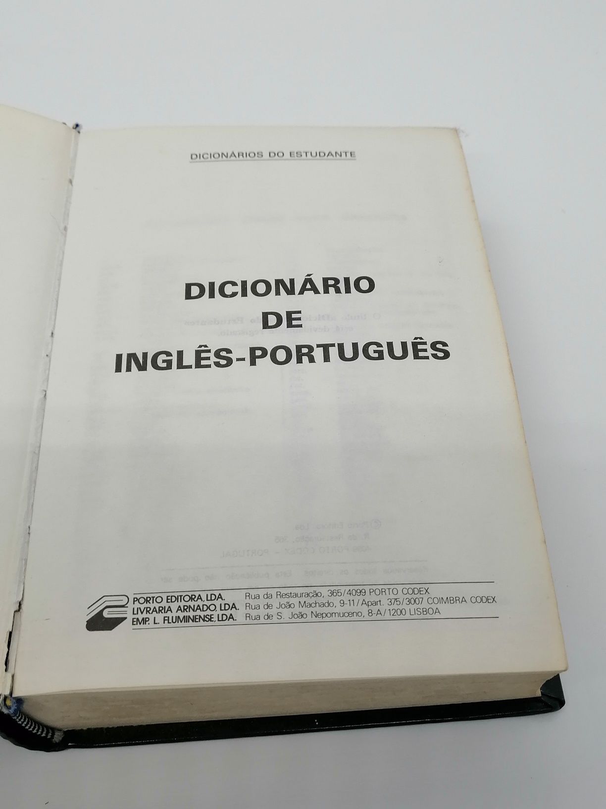 Dicionário do Estudante Inglês-português da Porto editora bom estado