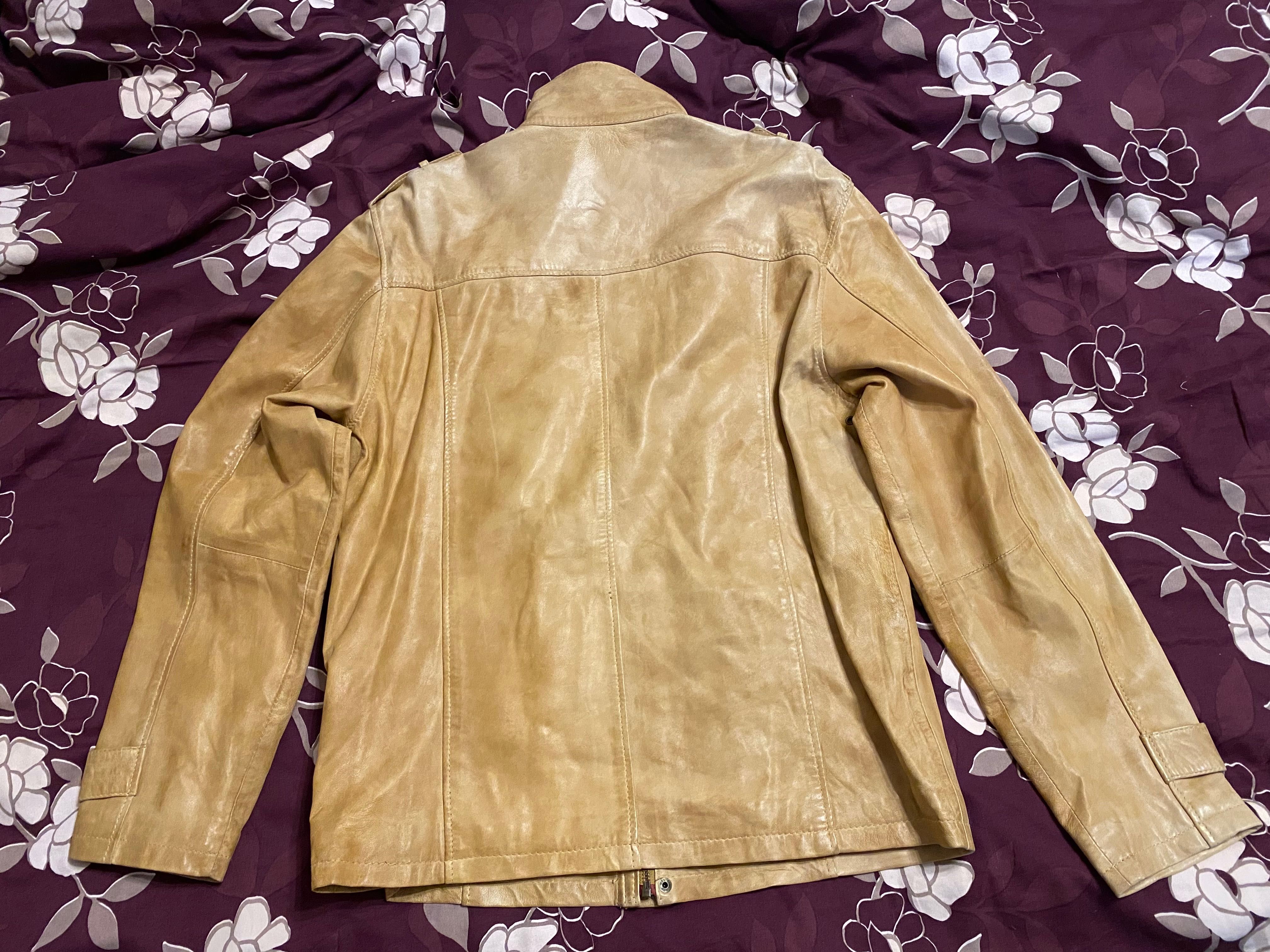 Кожаная куртка,  из натуральной лайковой кожи, куплена в Европе