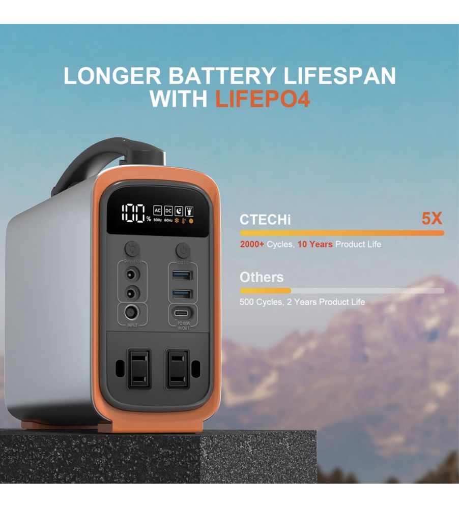 CTechI 200/240w Powerstation for camping