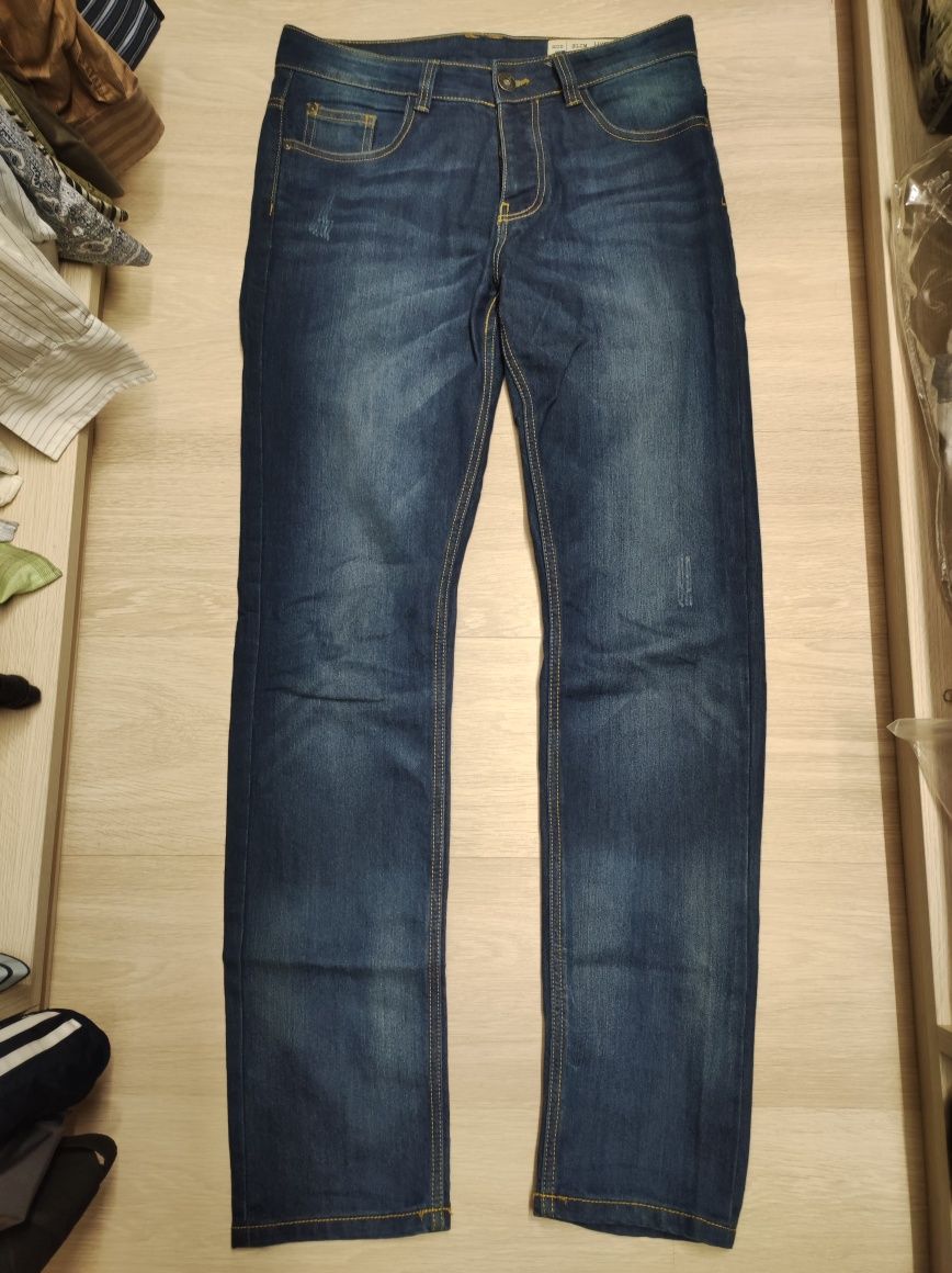 Spodnie męskie jeansy Livergy slim fit, rozm. 33x34