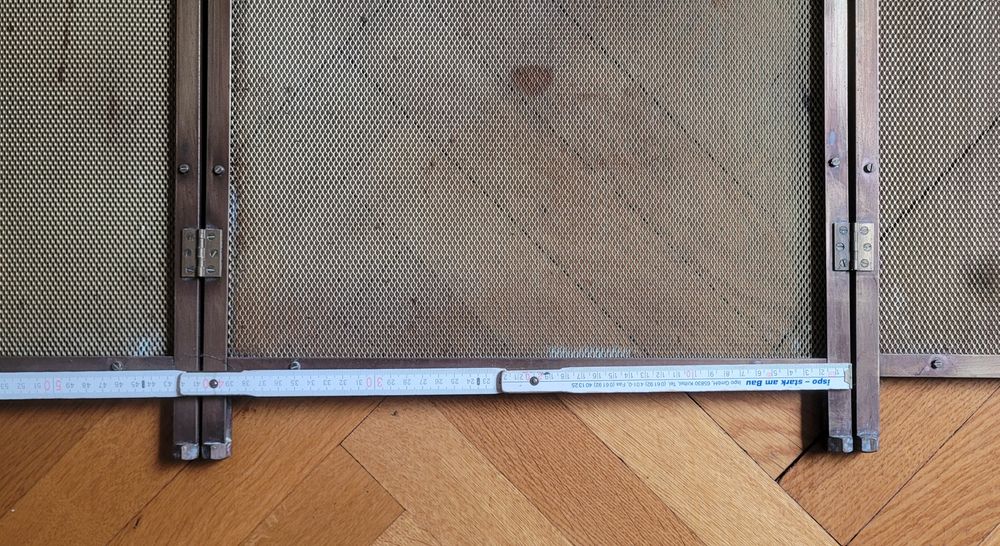 Regulowana osłona kominkowa mosiadz 80 x 55 cm