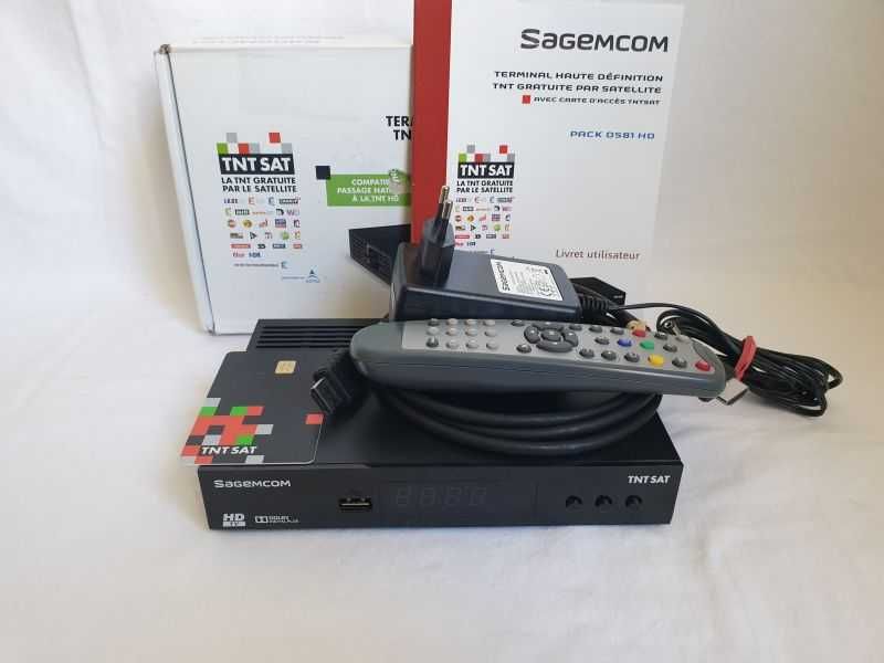 Sagemcom DS81HD TNTSAT dekoder z kartą ważną do 2029 roku.