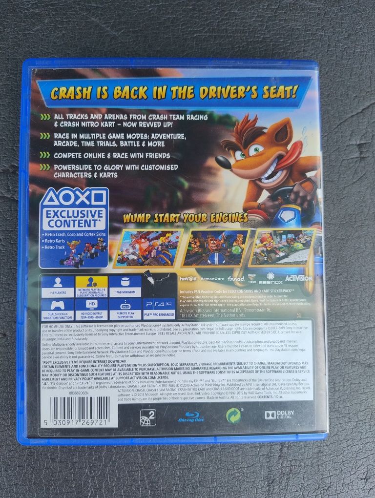 Gra Crash team racing PS4