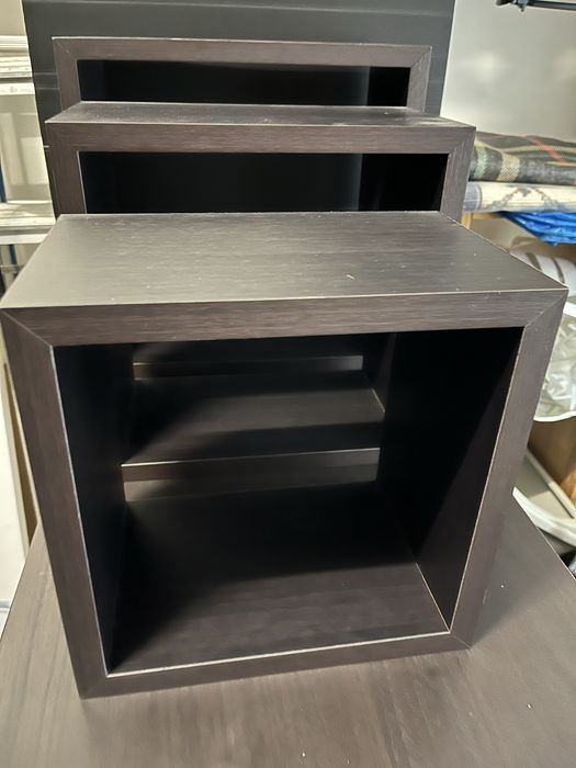 Conjunto 3 cubos cor castanho