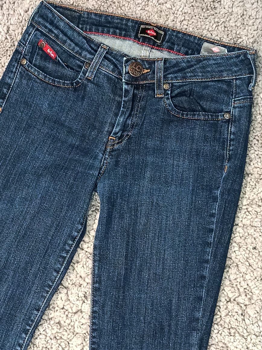 Lee cooper W25 L32 spodnie jeansowe xs granatowe oryginał stan bdb zad