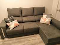 Sofa chaise lounge, cinza