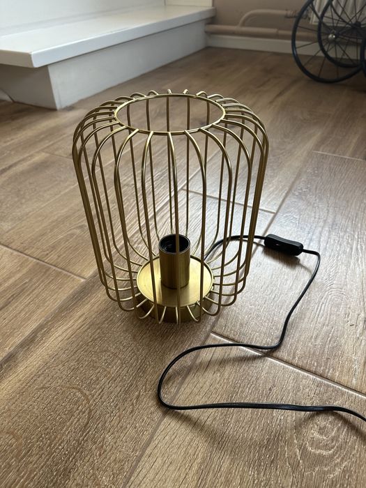 Lampa Industrial Stołowa Stare Złoto Metalowa Nowoczesna