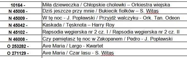 płyta szelakowa odeon kiepura fogg witas popławski