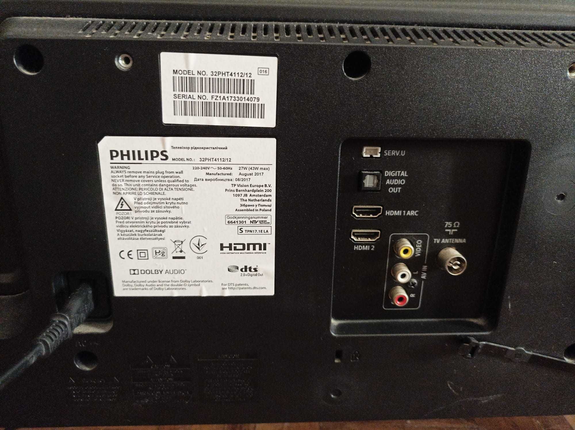 TV Philips 32" Modelo 32PHT4112/12